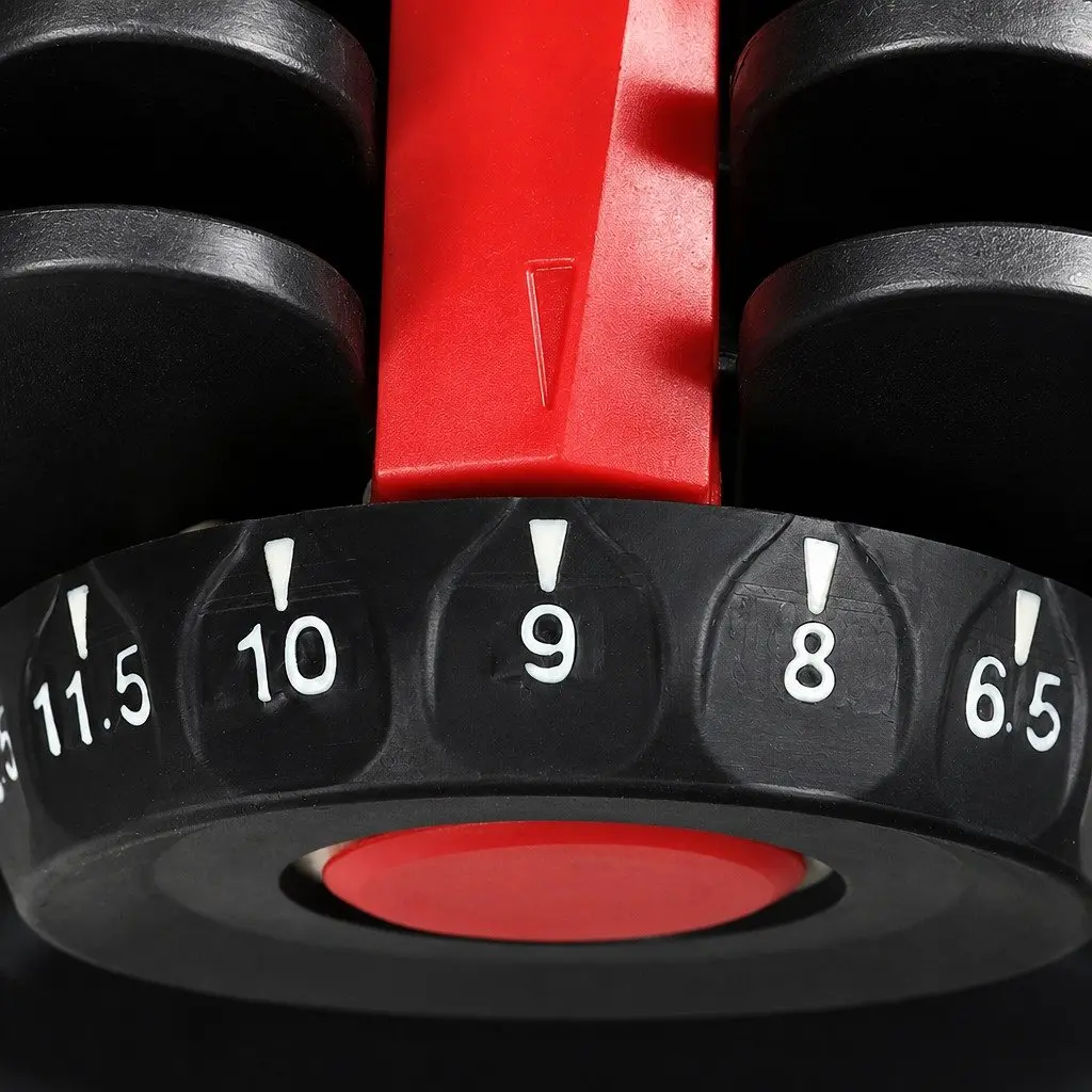 Adjustable Dumbbell Set 24kg with Quick-Dial Rack