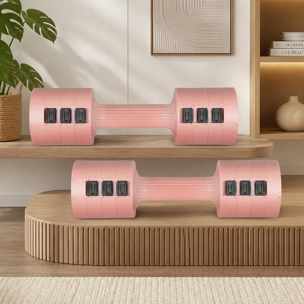 Adjustable Dumbbells Set 1kg to 5kg Pink