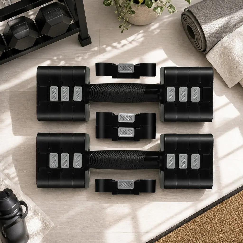 Adjustable Dumbbells Pair 2.8kg-10kg