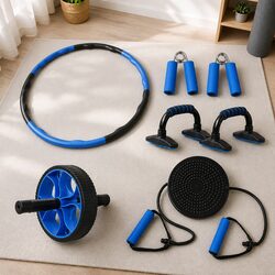 Durable 5-in-1 Exercise Roller Wheel Set for Full Body Fitness