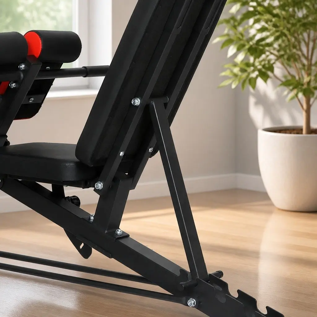 Adjustable Weight Bench Steel 163cm x 50cm Black and Red