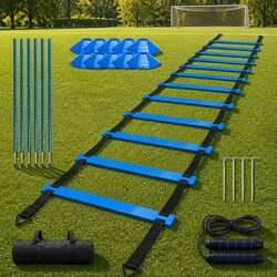 Premium Soccer Agility Training Set with Poles and Ladder