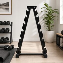 Dumbbell Rack 6 Tier A-Frame Stand Heavy Duty Steel Home Gym Storage 400kg