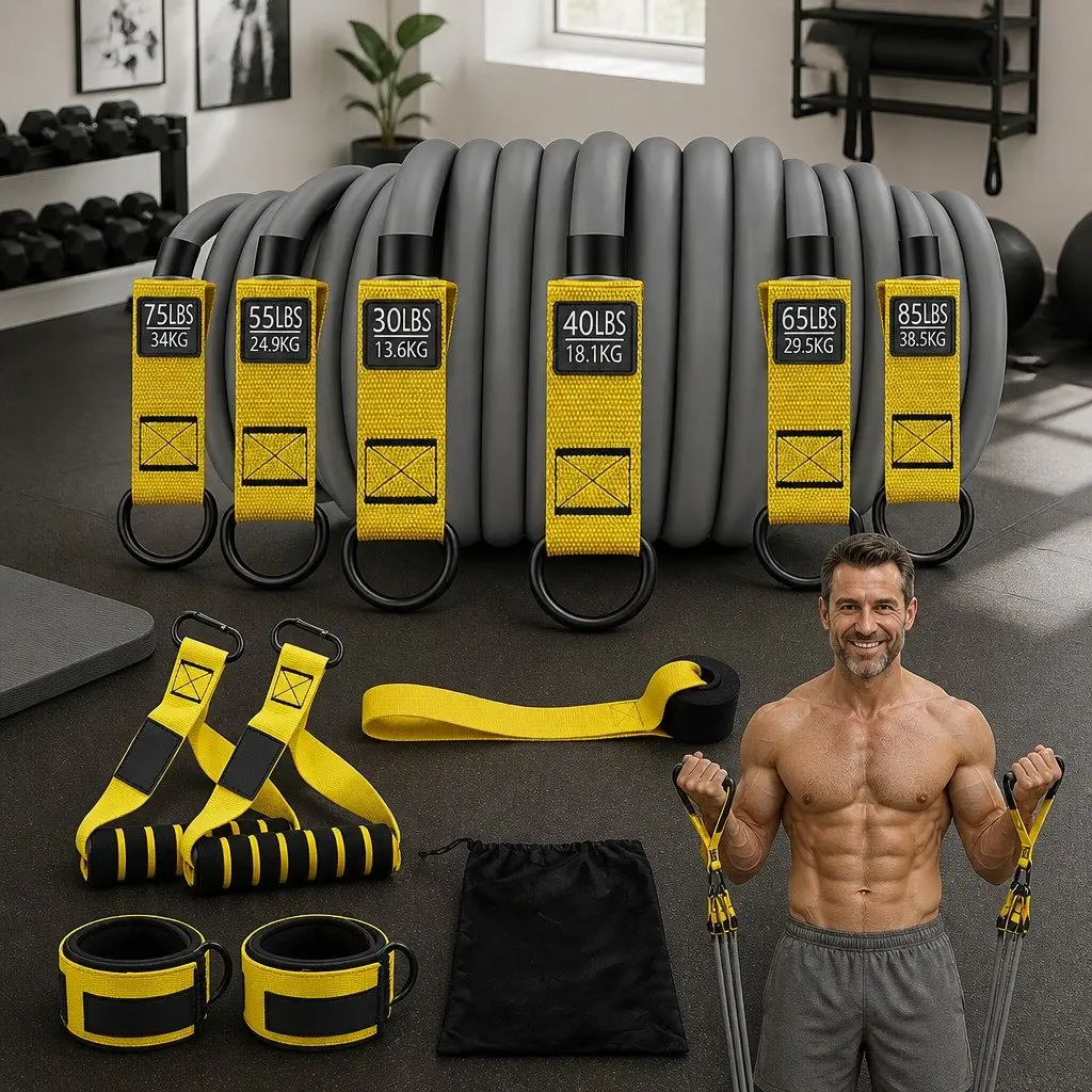 Heavy Duty 12-Piece Resistance Bands Set for Strength Training