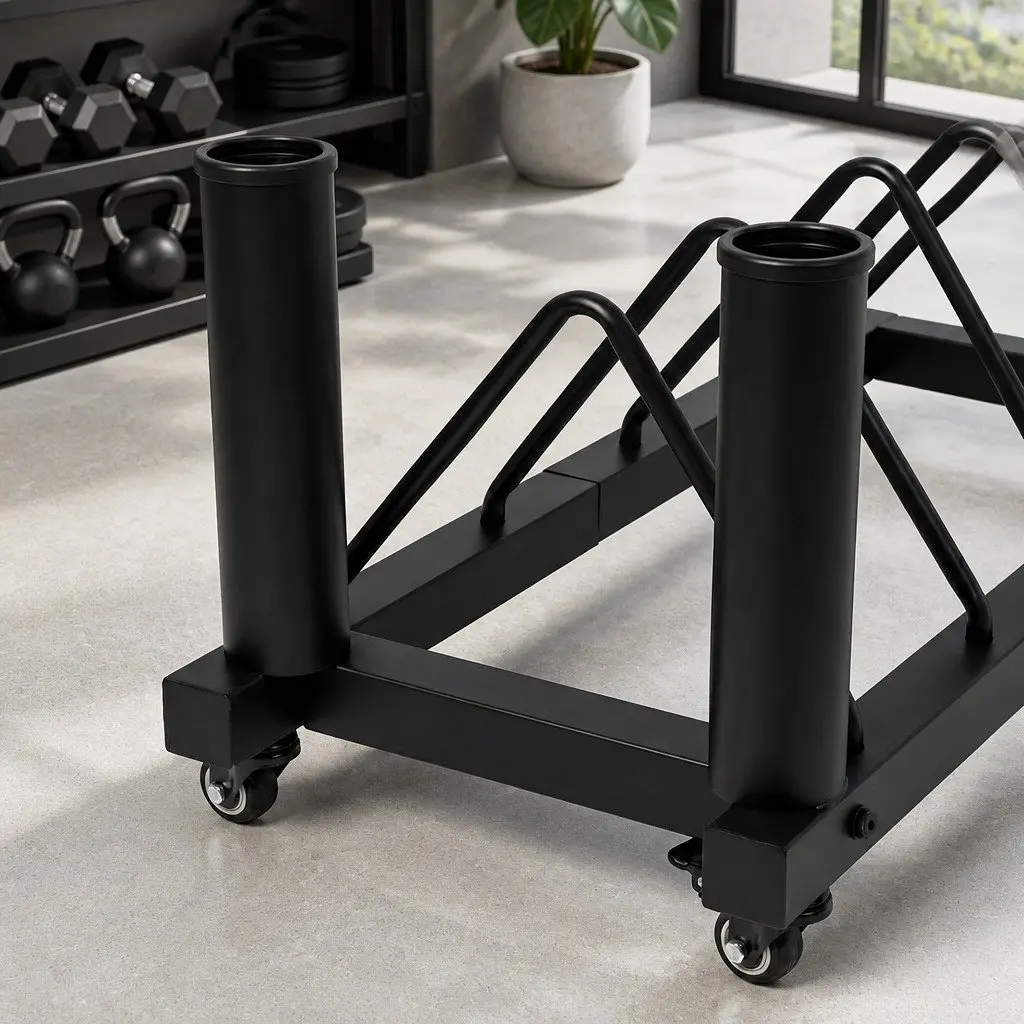 Horizontal Bumper Plate Rack with Wheels