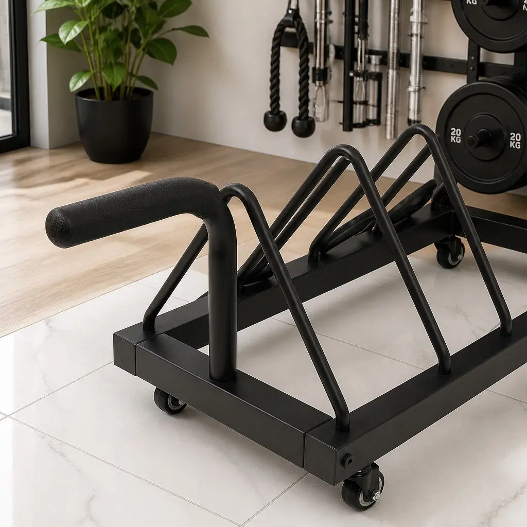 Horizontal Bumper Plate Rack with Wheels
