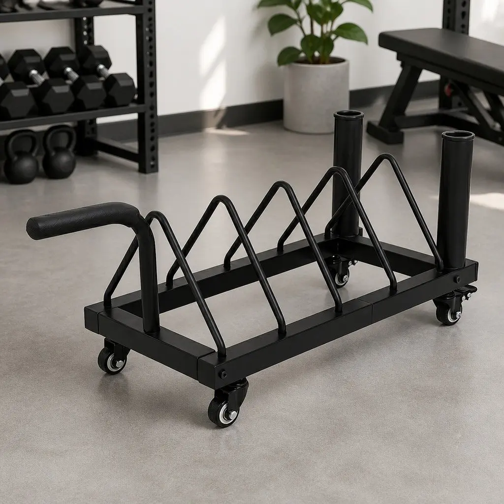 Horizontal Bumper Plate Rack with Wheels