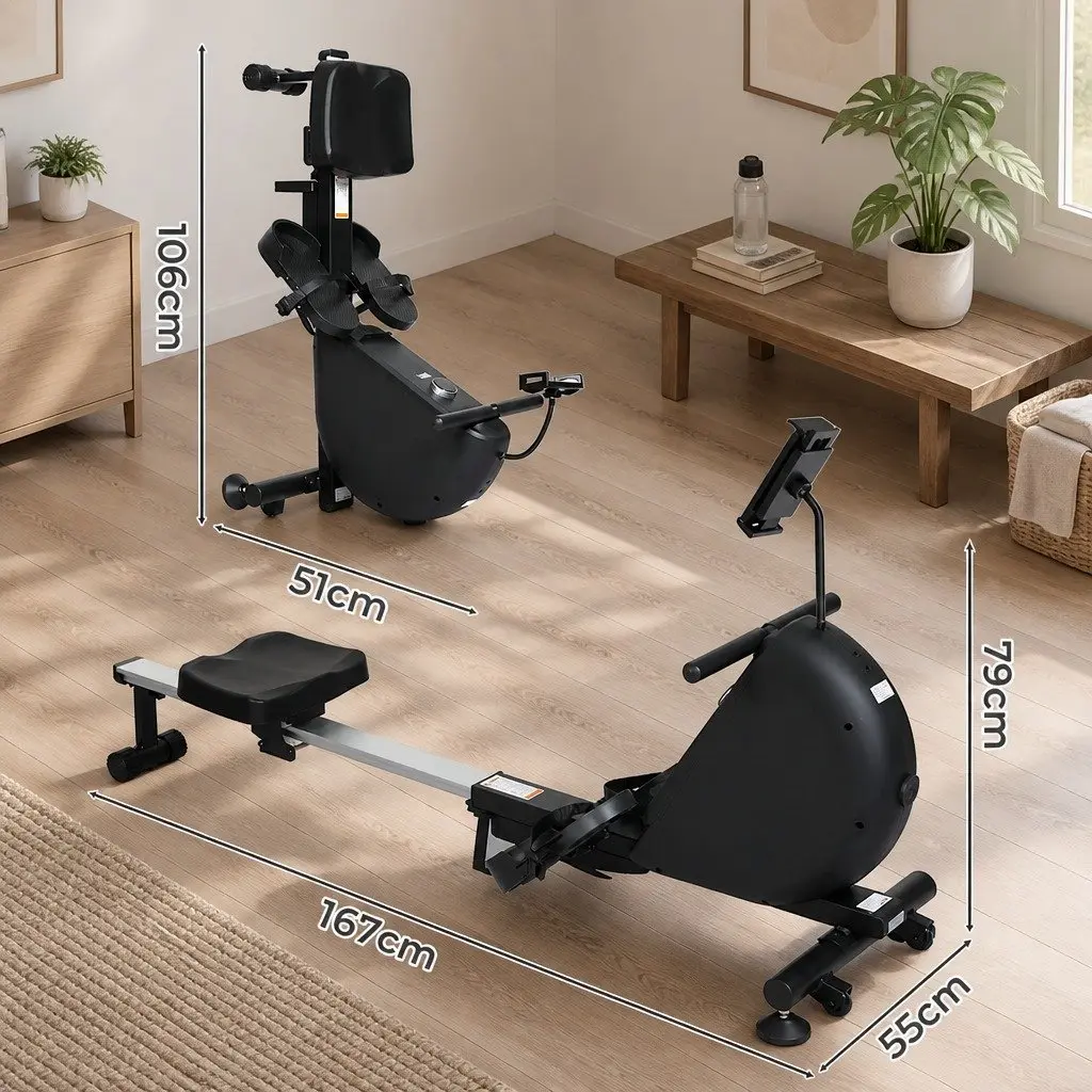 Electric Telescopic Rowing Machine with Magnetic Resistance