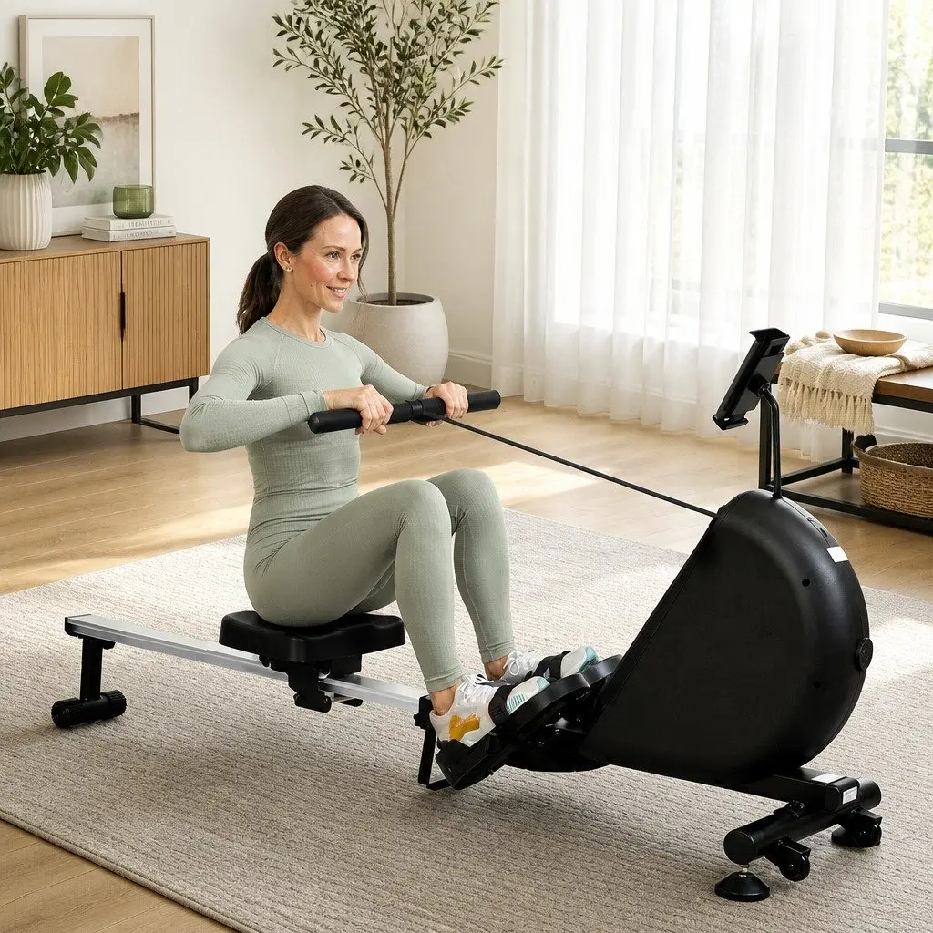 Electric Telescopic Rowing Machine with Magnetic Resistance