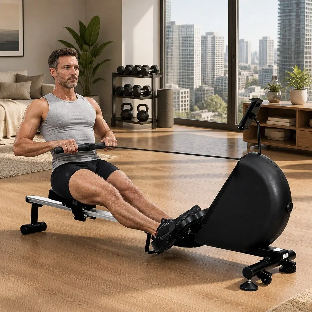 Electric Telescopic Rowing Machine with Magnetic Resistance