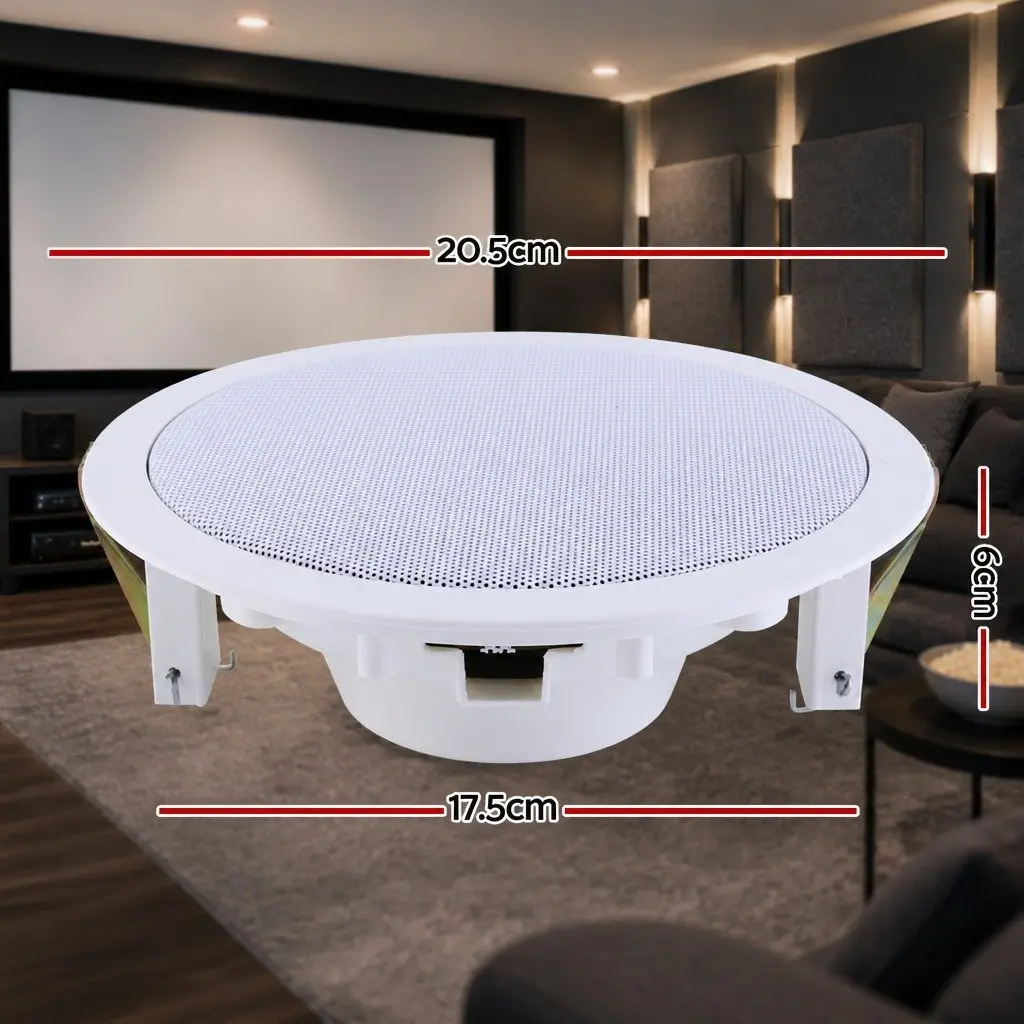 6 Inch Ceiling Speaker ABS White 8 Piece