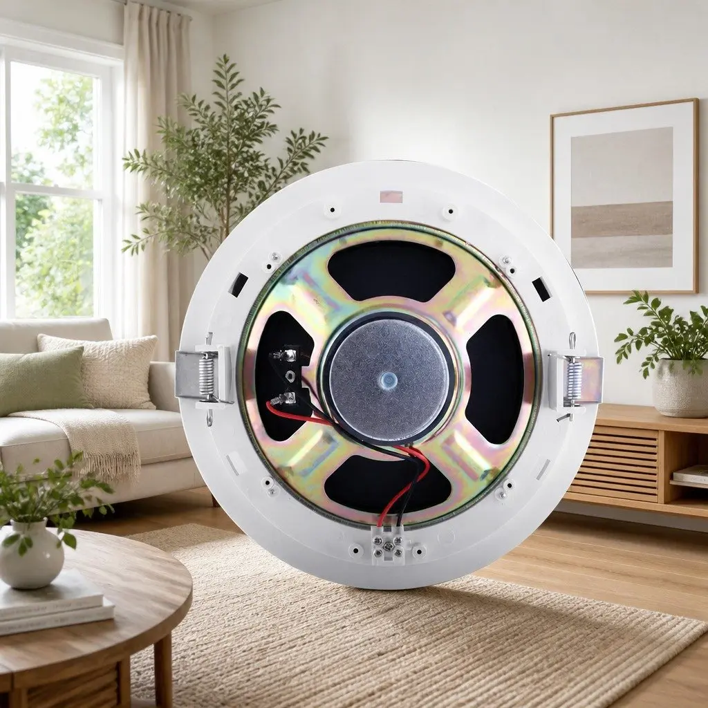 6 Inch In-Ceiling Speaker ABS 80W White Pair