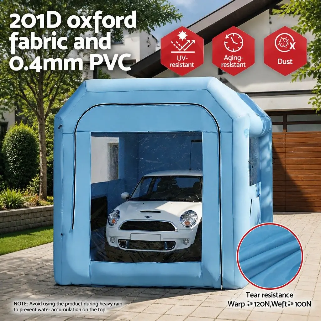 Inflatable Paint Booth Oxford Fabric PVC 2.5x2.5x3M Blue