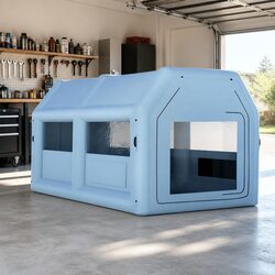 Inflatable Spray Paint Booth 4x3m Car Auto Tent Filter Blower System Blue