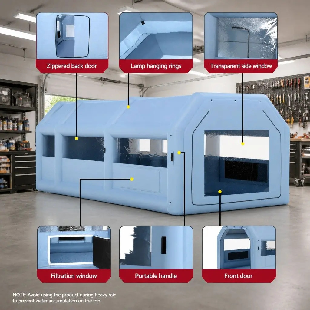 Inflatable Spray Paint Booth 8.5x4.6m with Filters