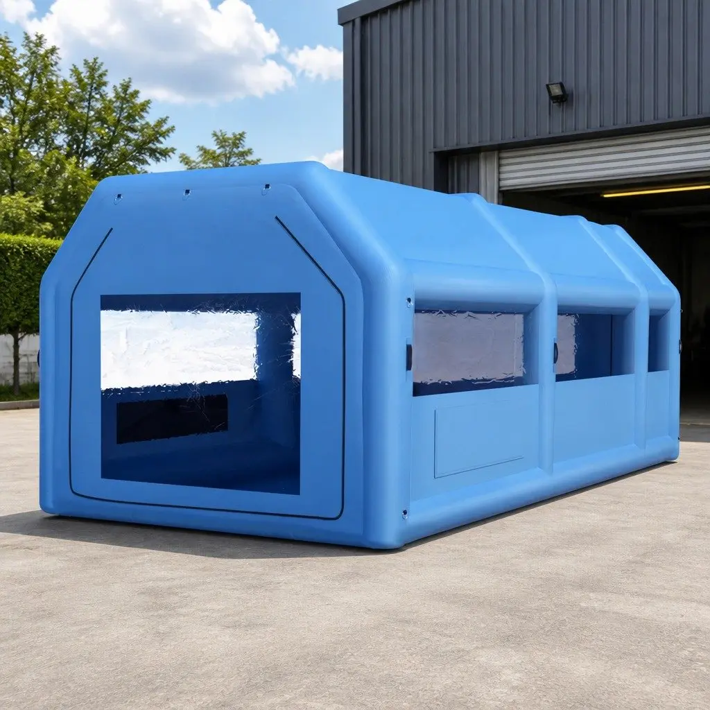Inflatable Paint Booth 201D Oxford Cloth 8.5x4.8m Navy Blue