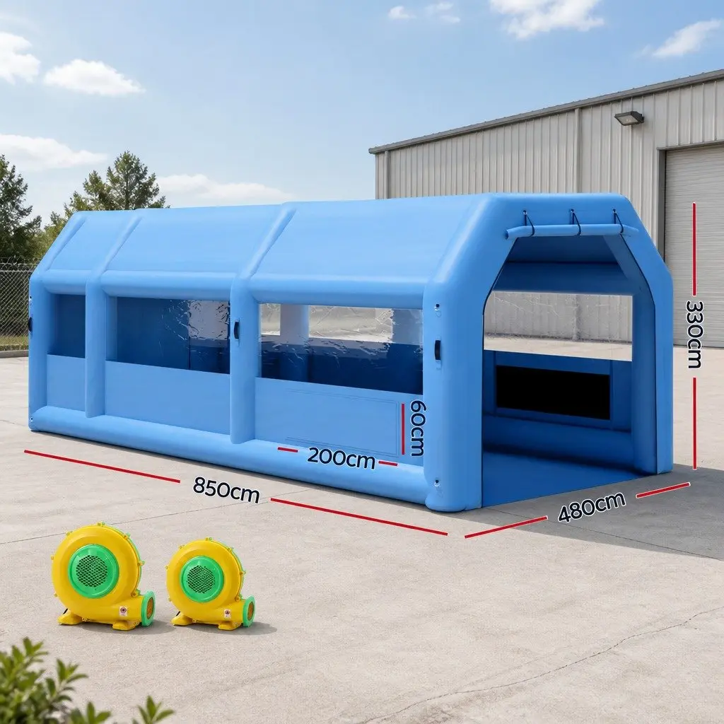 Inflatable Paint Booth 201D Oxford Cloth 8.5x4.8m Navy Blue