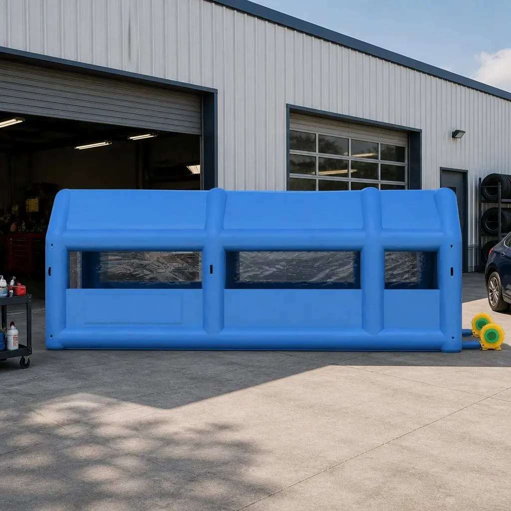 Inflatable Paint Booth 201D Oxford Cloth 8.5x4.8m Navy Blue
