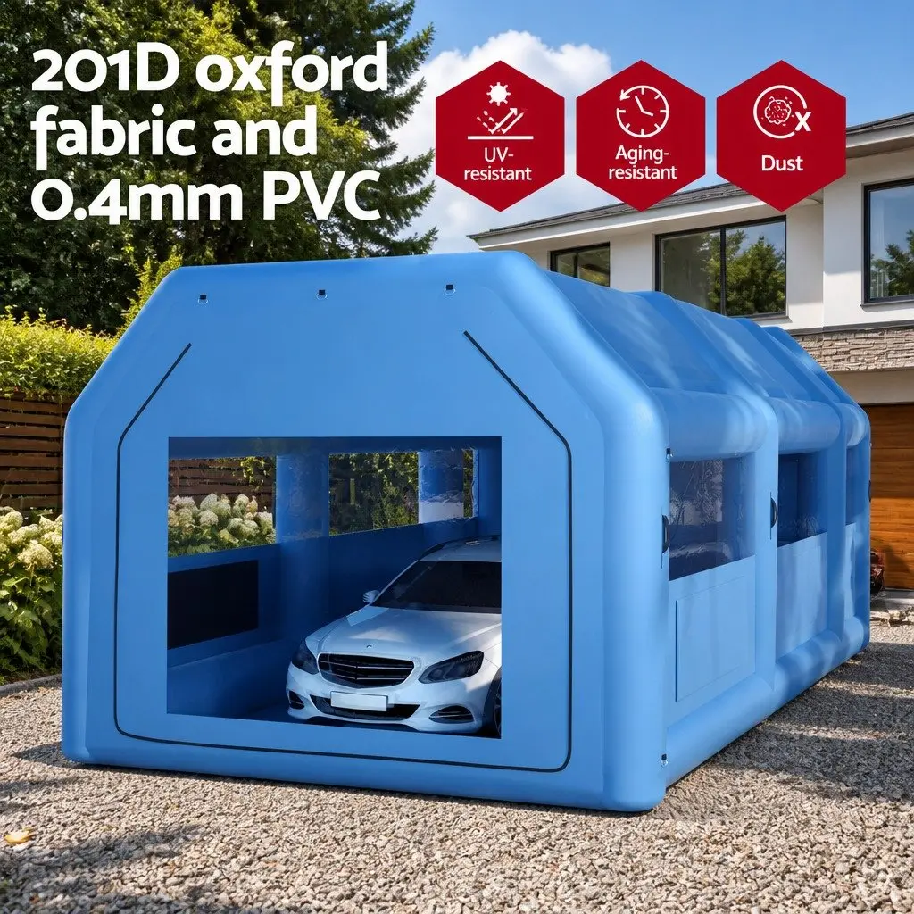 Inflatable Paint Booth 201D Oxford Cloth 8.5x4.8m Navy Blue