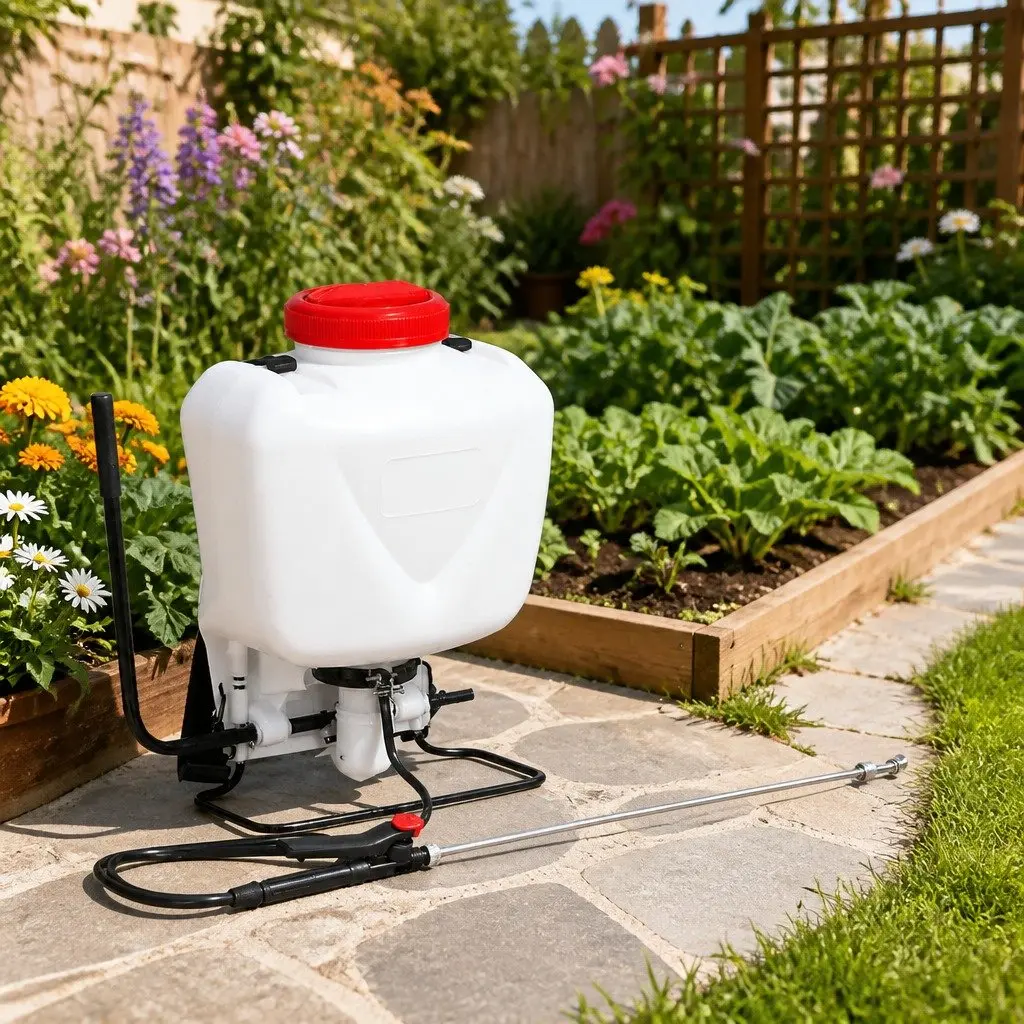 Backpack Sprayer Stainless Steel 15L White and Red