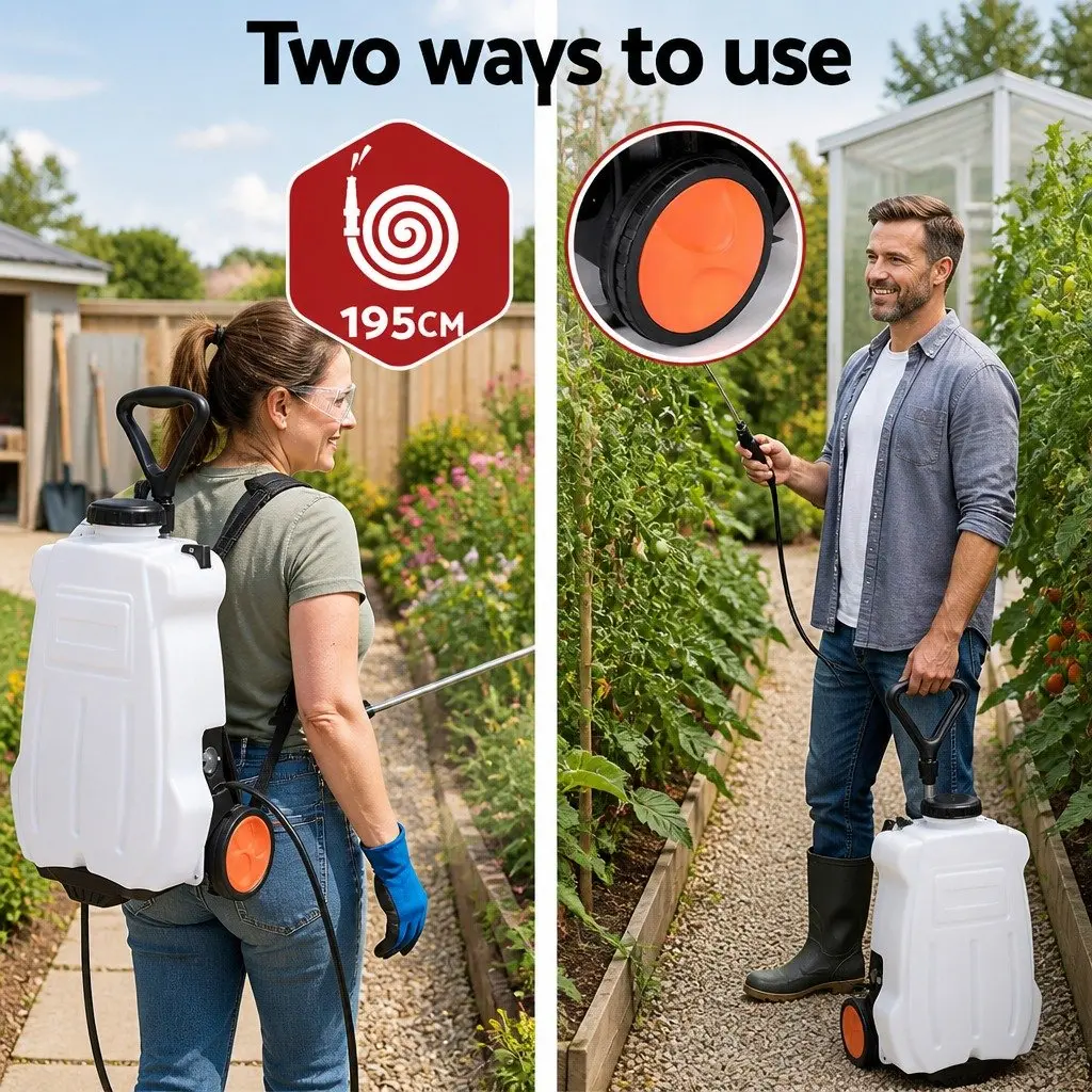 Electric Backpack Sprayer PE 20L White and Black