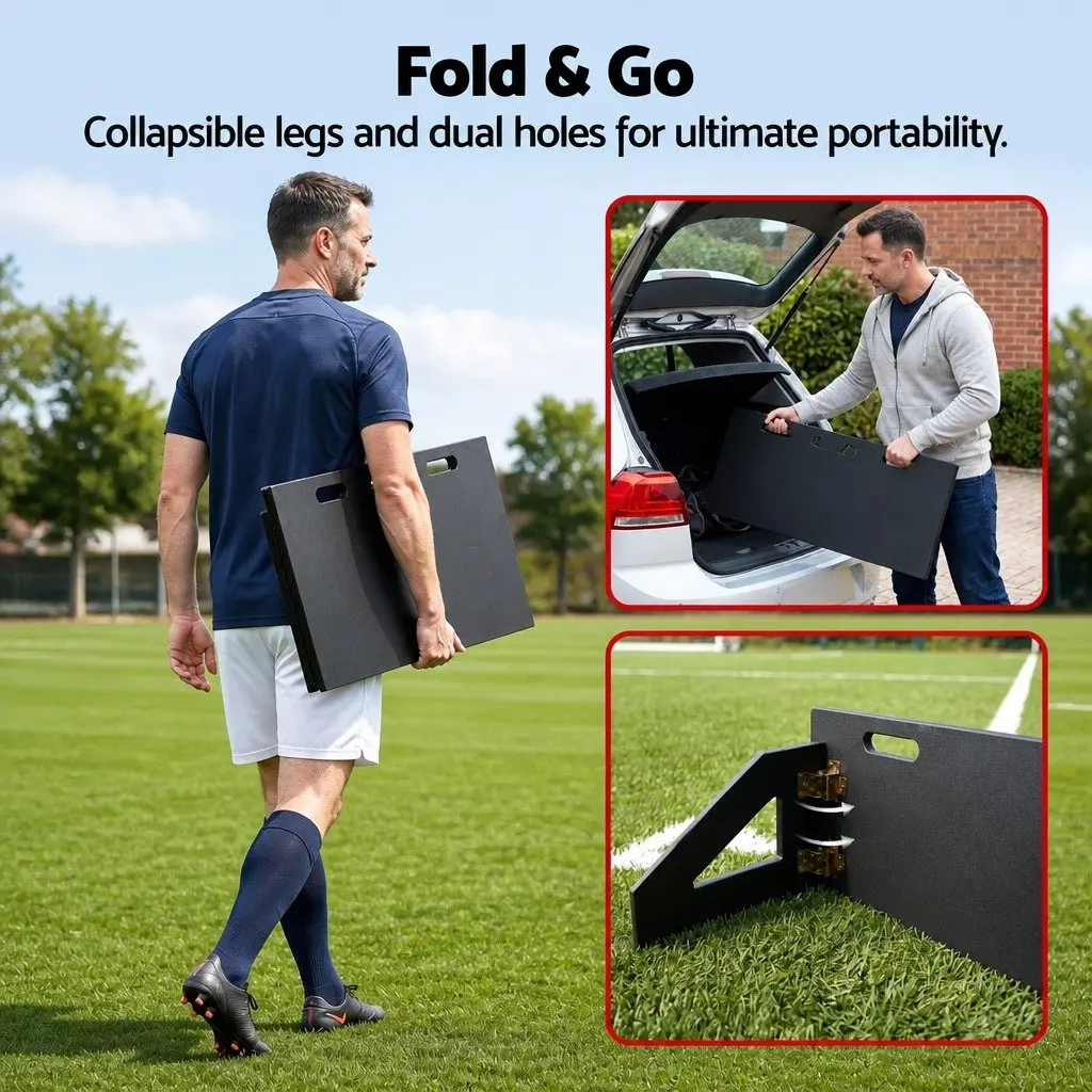 Soccer Rebounder Board HDPE 80cm x 30cm Black