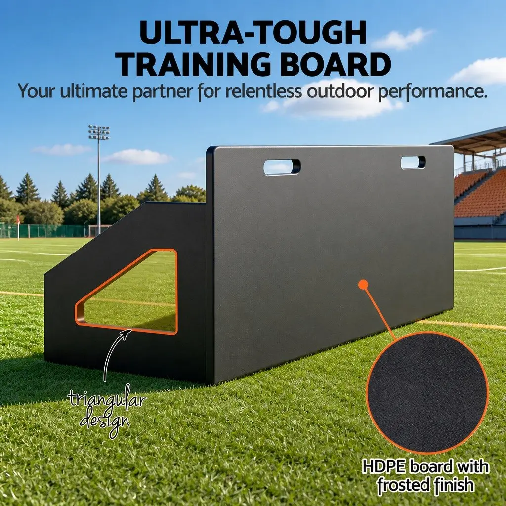 Soccer Rebounder Board HDPE Galvanised Steel 100x40cm Black