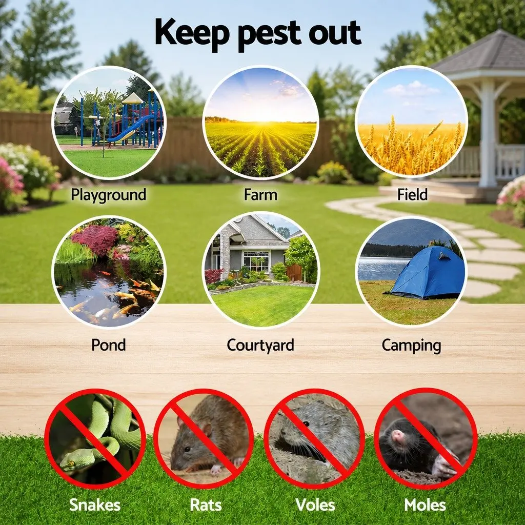 Ultrasonic Snake Repeller for Garden Pest Control