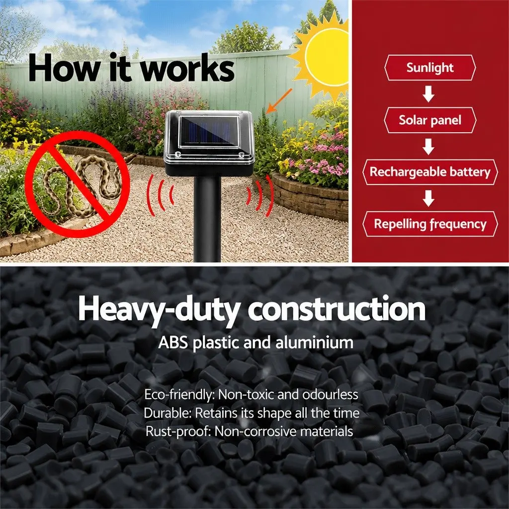 12 Piece Solar Powered Snake Repellers for Gardens