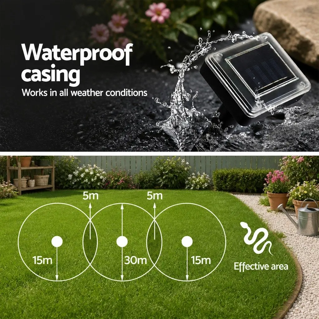 12 Piece Solar Powered Snake Repellers for Gardens
