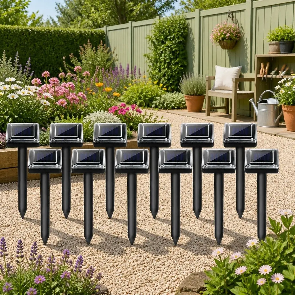 12 Piece Solar Powered Snake Repellers for Gardens