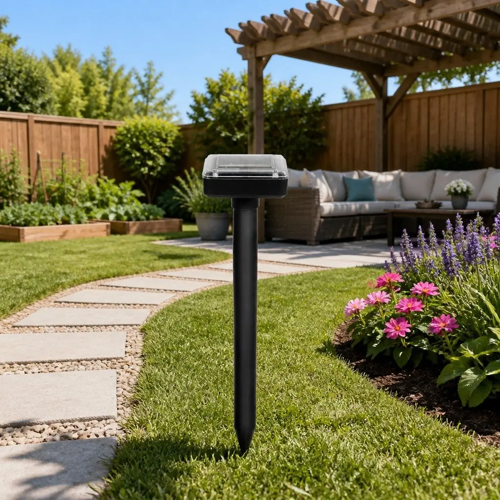 Snake Repeller Solar Powered Set of 4 Garden Yard Farm Ultrasonic Pest Control