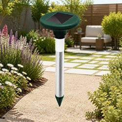 Premium Solar Snake Repeller 8 Pack LED Ultrasonic Deterrent