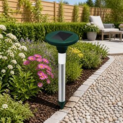 Heavy Duty 4X Solar LED Snake Repeller Ultrasonic Pest Deterrent