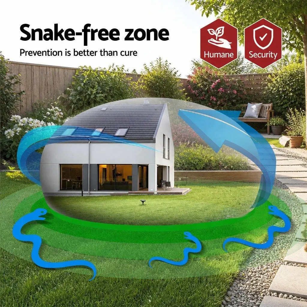 Snake Repeller Solar Powered Ultrasonic 4 Pack Pest Control Garden Yard Farm