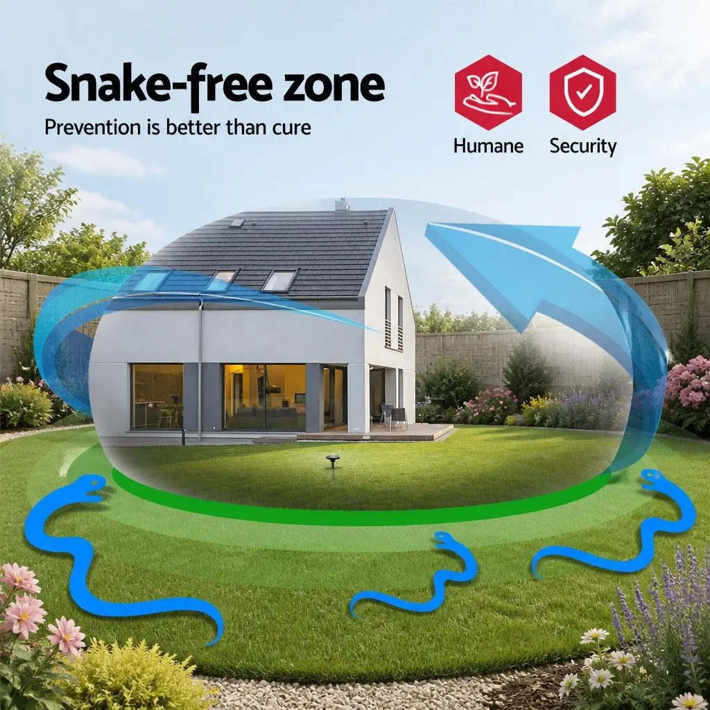 Snake Repeller 6 Pack Ultrasonic Solar Powered Garden Yard Farm Orchard