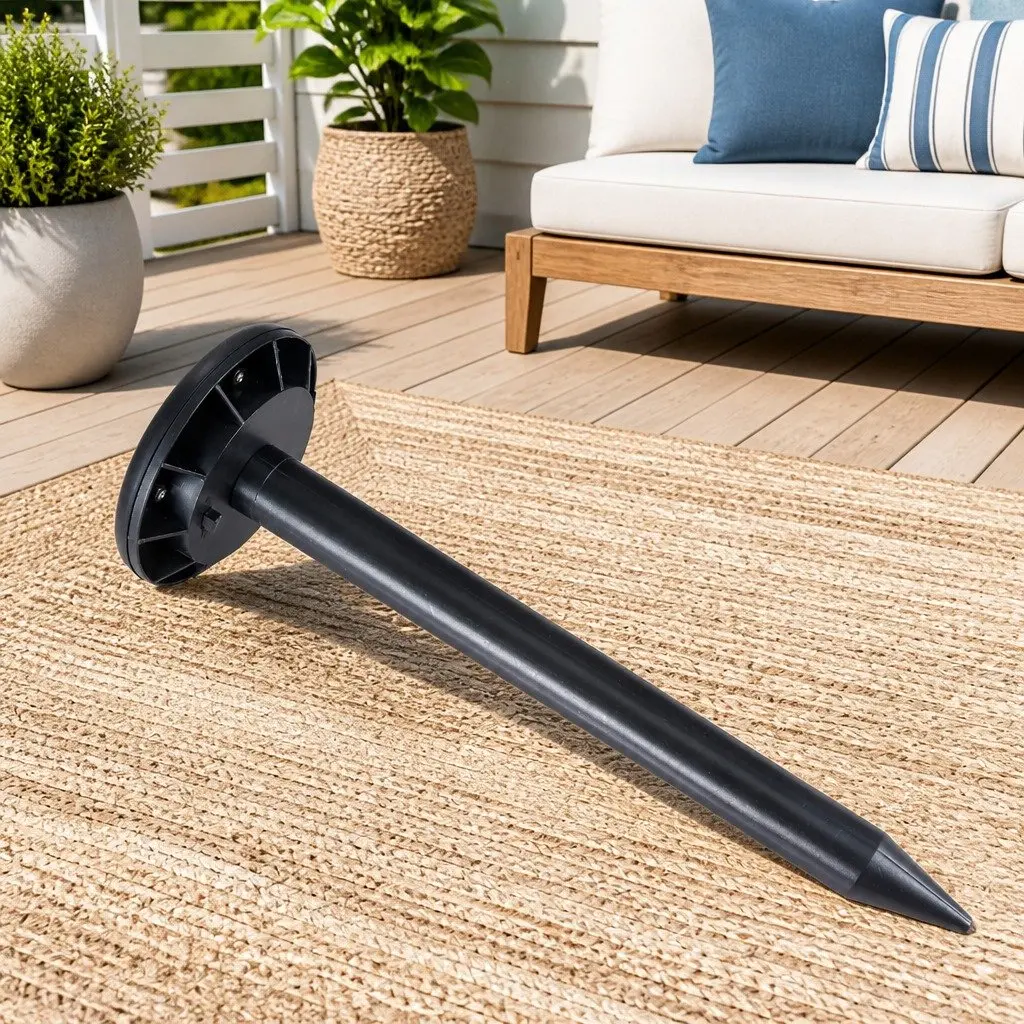 8 Piece Ultrasonic Solar Powered Snake Repeller Black Weatherproof Garden Yard Farm Pest Control Device