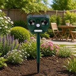 Ultrasonic Snake Repeller Solar USB Powered Garden Yard Farm Animal Deterrent