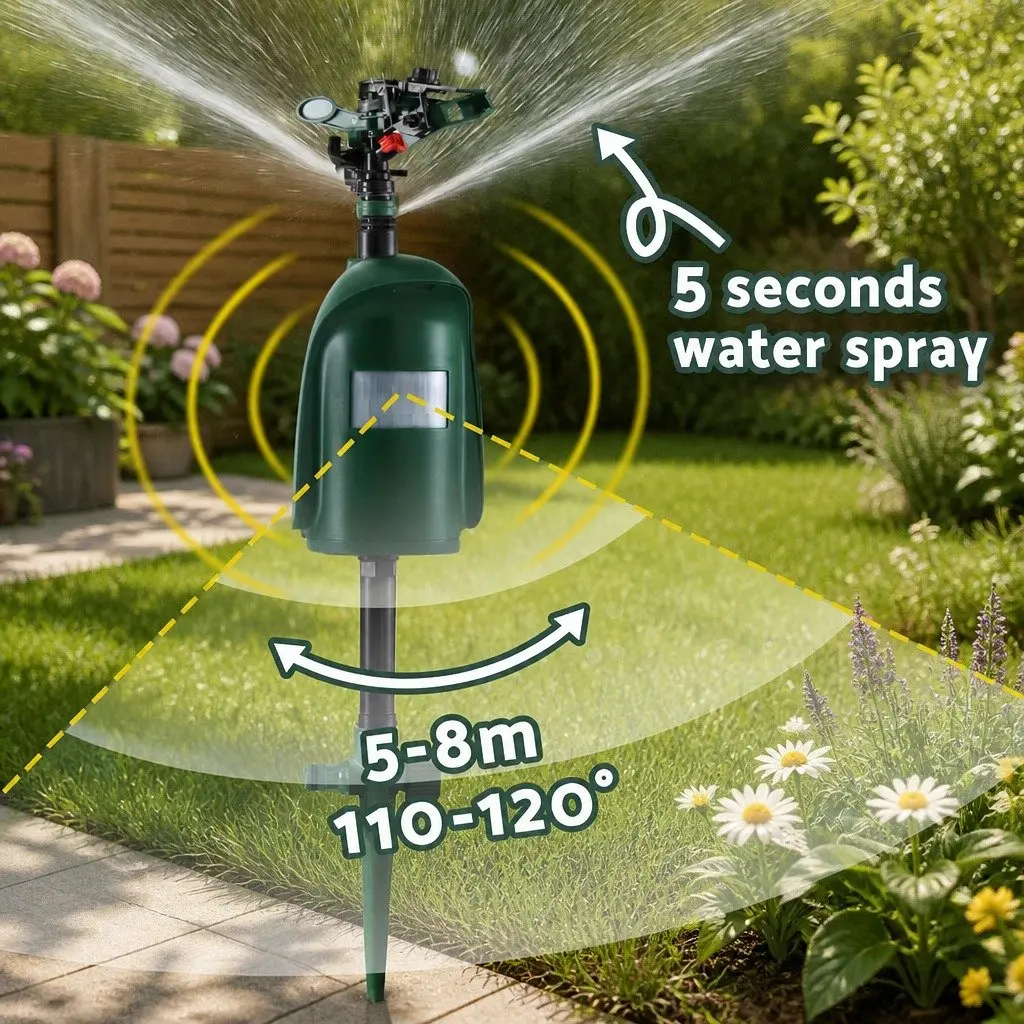 Outdoor Motion Sensor Water Sprinkler