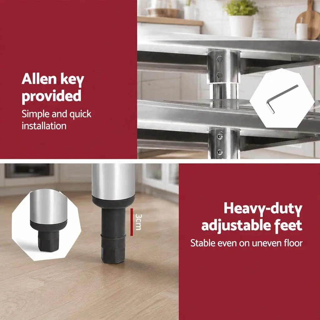 Commercial Grade Stainless Steel Prep Table 610x610mm