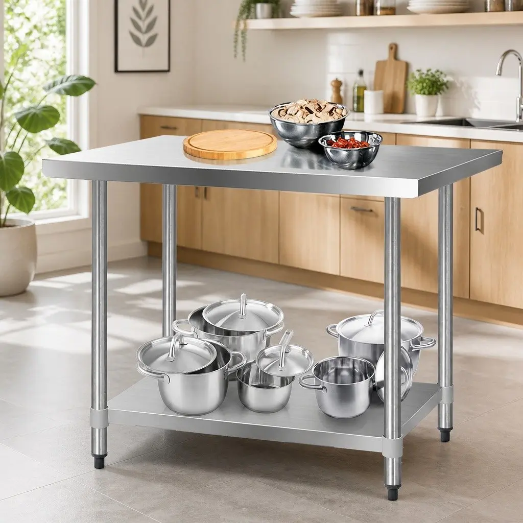 Stainless Steel Work Bench for Kitchen Prep 1219x610mm