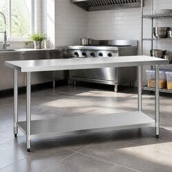 Premium Stainless Steel Kitchen Work Bench 1829x610mm