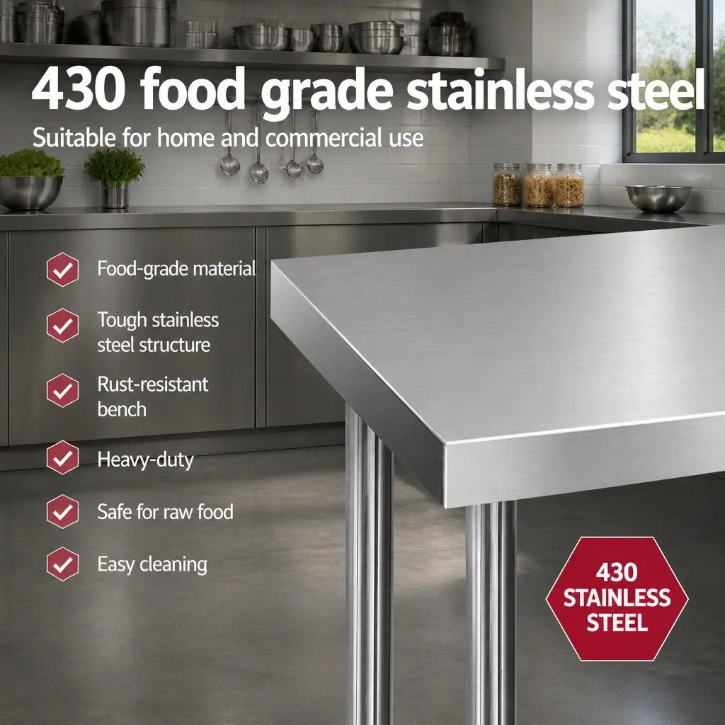 Stainless Steel Kitchen Work Bench 1829x610mm