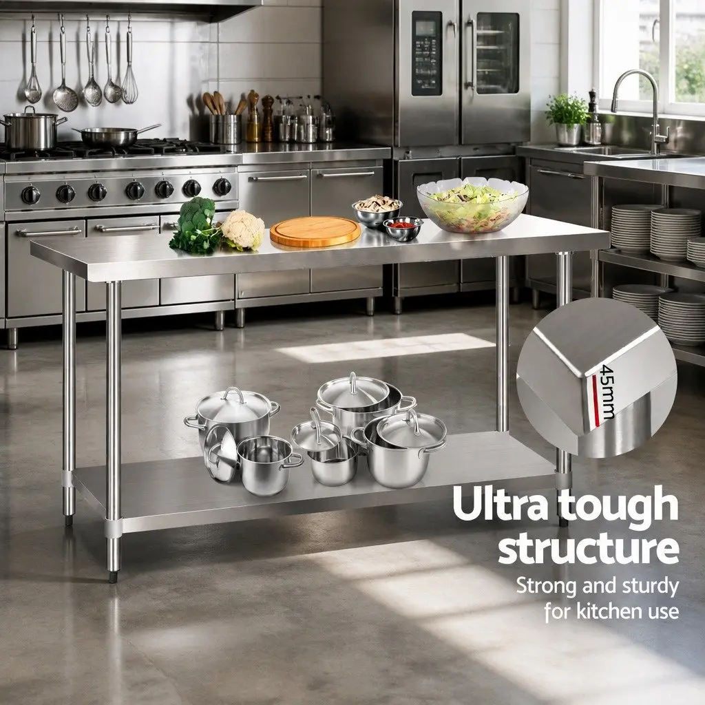 Stainless Steel Kitchen Work Bench 1829x610mm