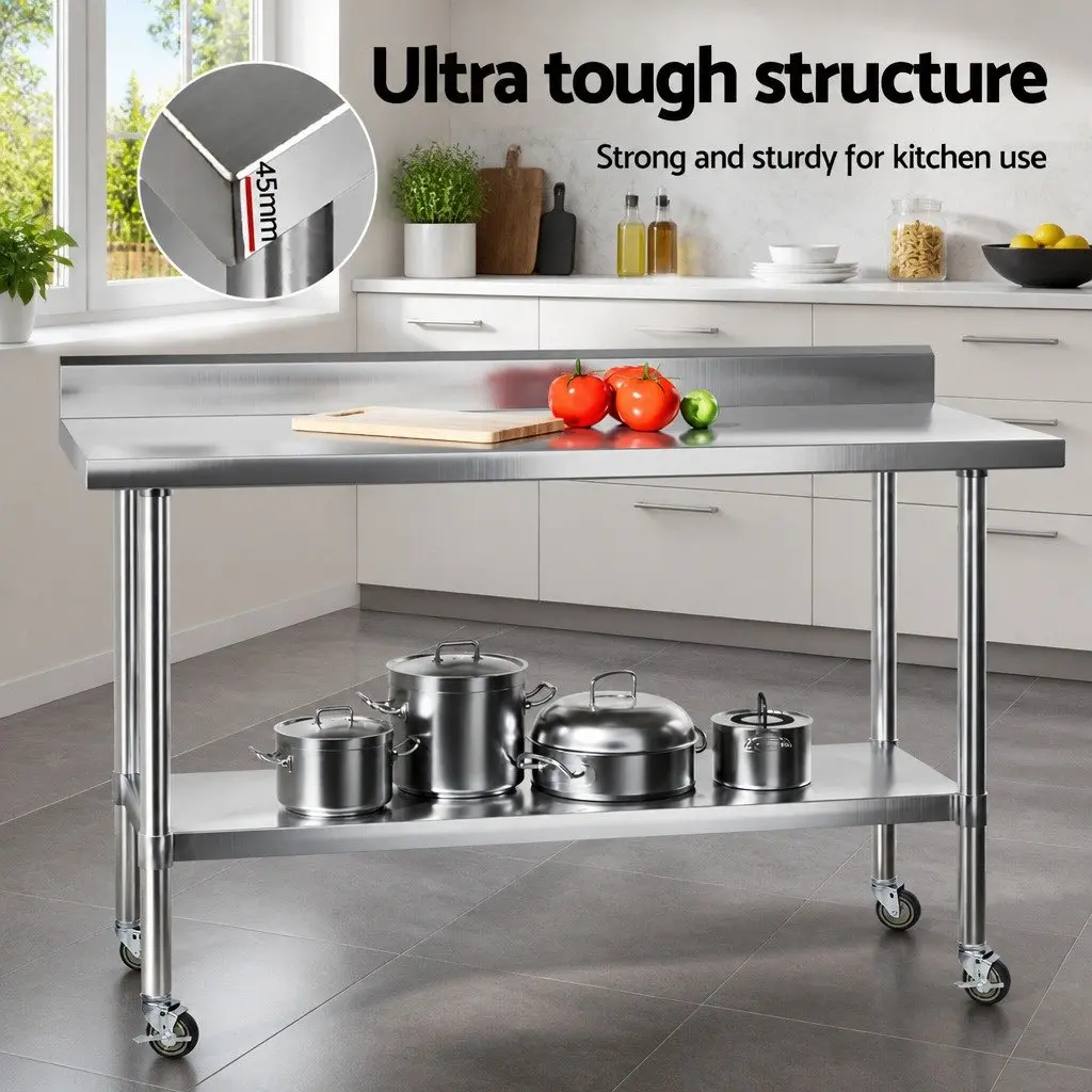 Stainless Steel Kitchen Work Bench 1500x600mm