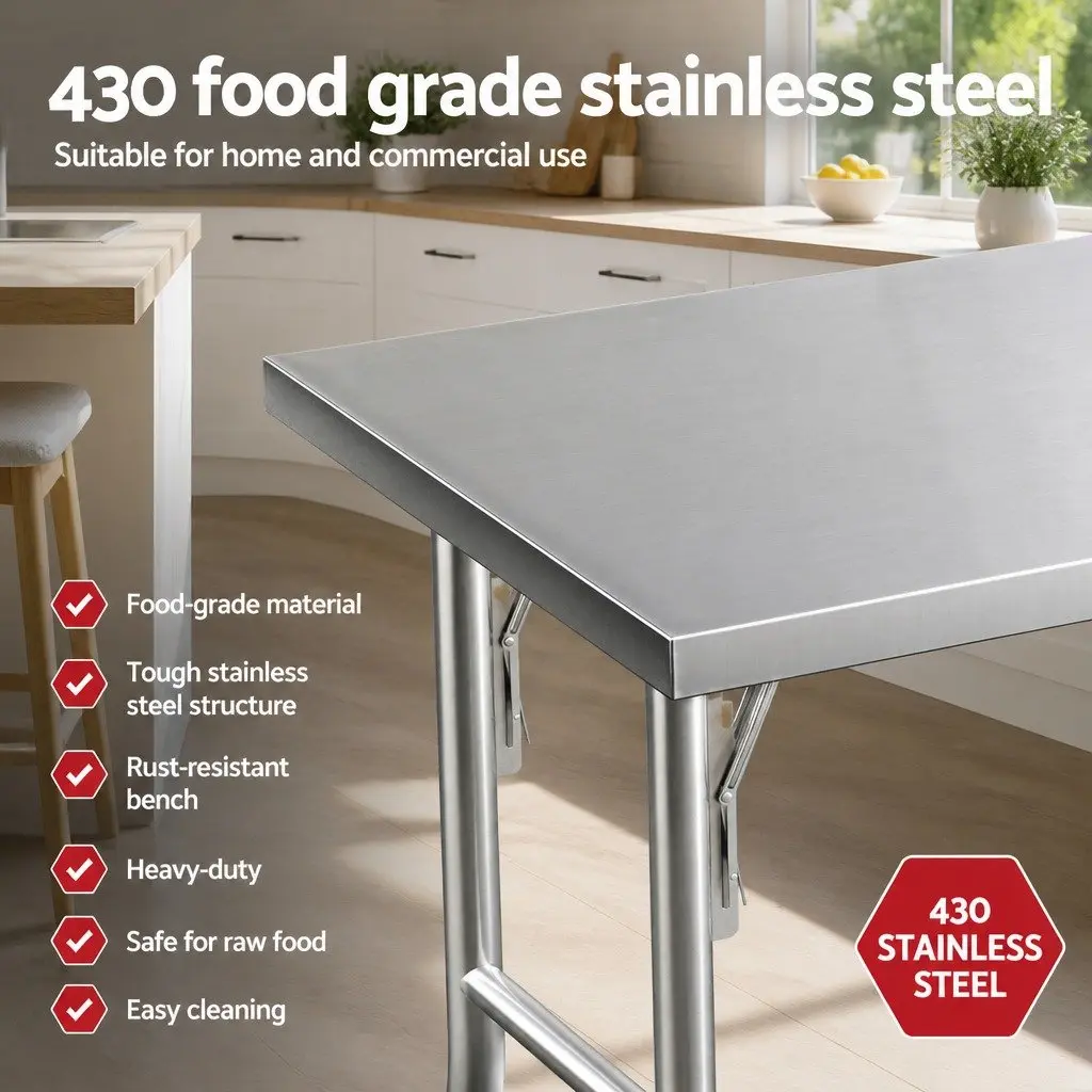 Stainless Steel Kitchen Work Bench on Wheels