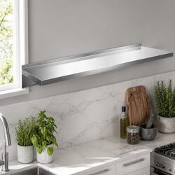 Durable 1200mm Stainless Steel Kitchen Wall Shelf Rack
