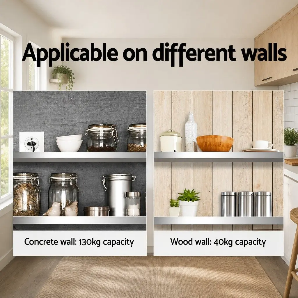 Wall Shelf Stainless Steel 900mm Silver