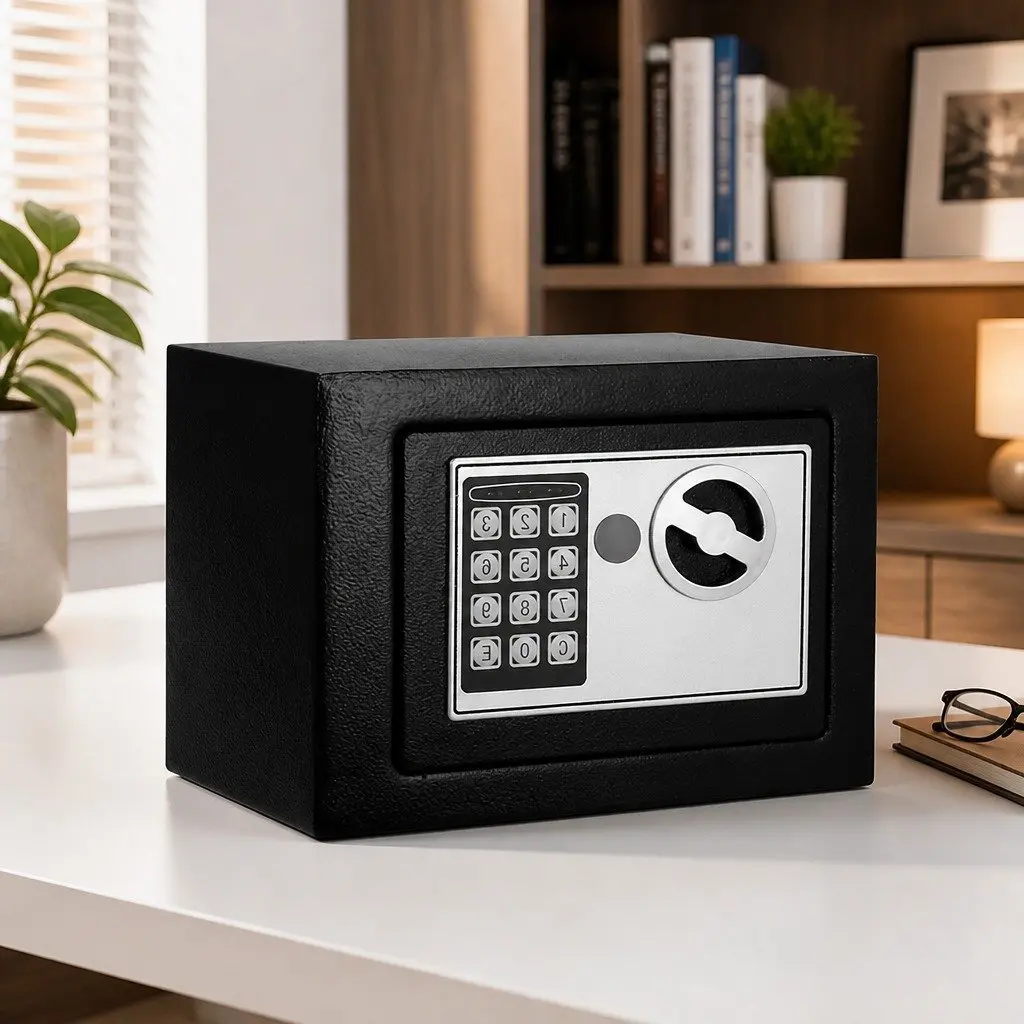 Digital Safe Steel 17cm x 23cm x 17cm Black