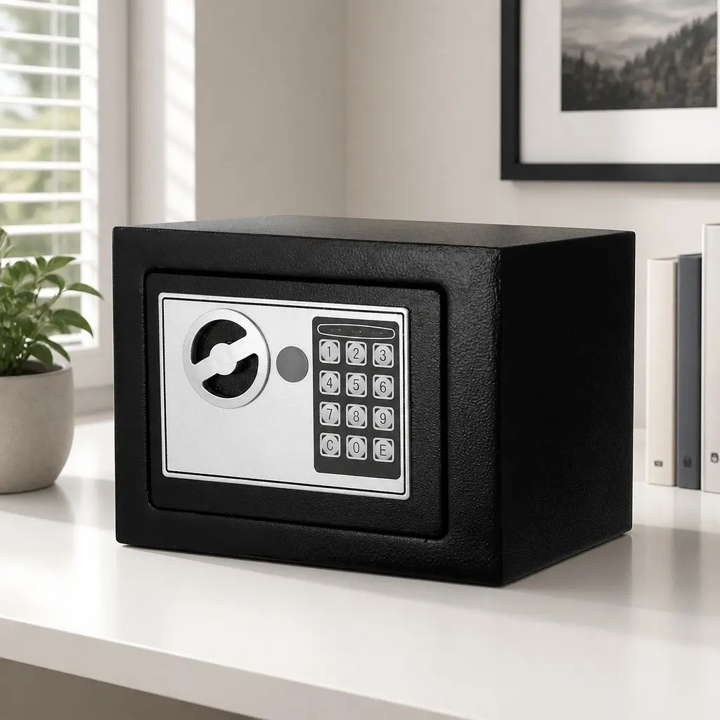 Digital Safe Steel 17cm x 23cm x 17cm Black